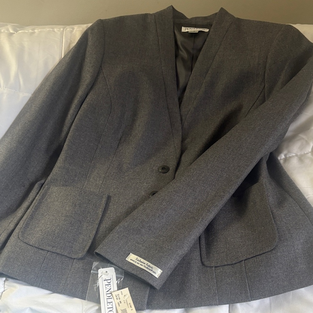 Pendleton Charcoal Blazer with Button Detail